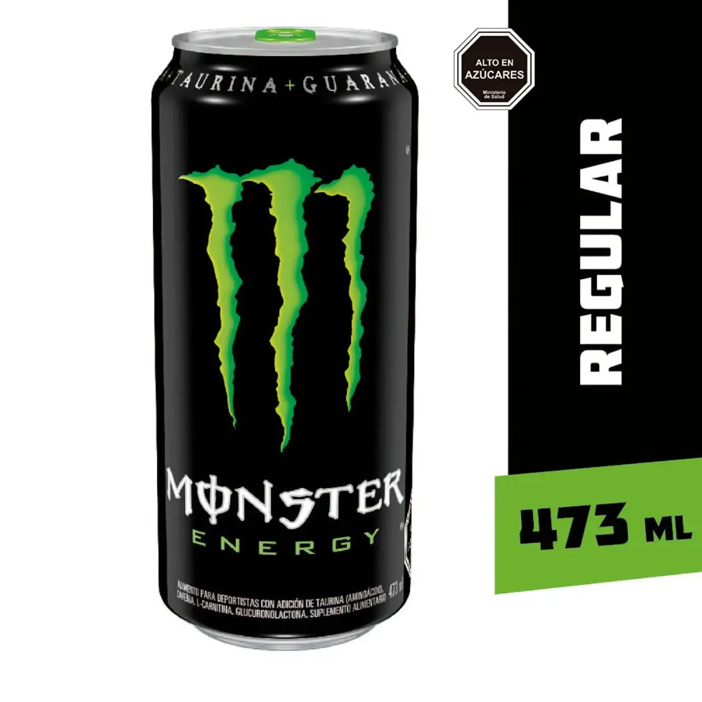 [122202] Bebida Energética Monster Regular Sin Azucar473 ml
