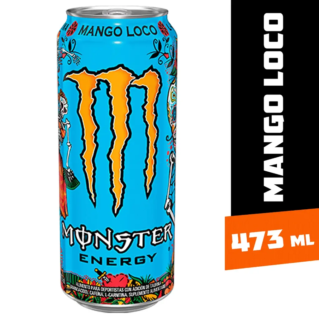 [P10650] ⚡🥭 Bebida Energética Monster Mango Loco – Lata 473 cc 
