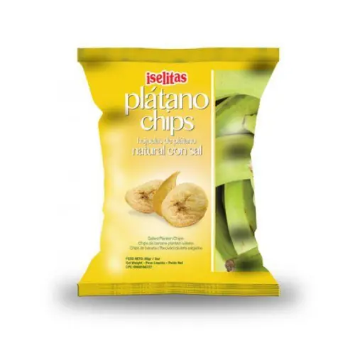 [ISELITAS85] 🍌 Plátano Chips con Sal – Iselitas 85 g 