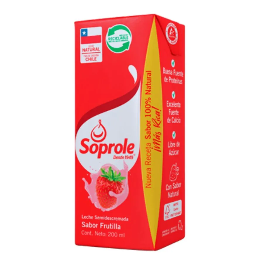 SOPROLE LECHE FRUTILLA UHT200 ML
