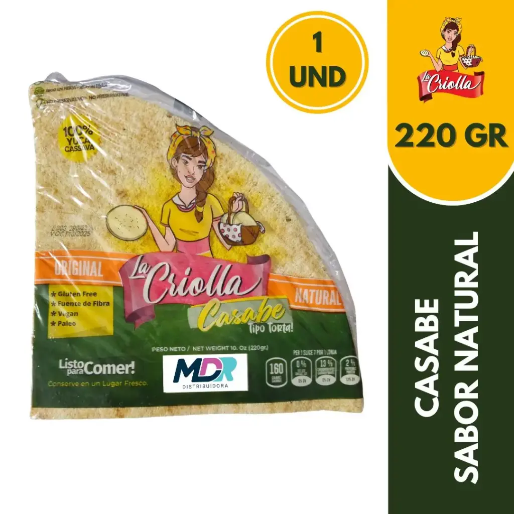 Casabe Natural La Criolla 220gr