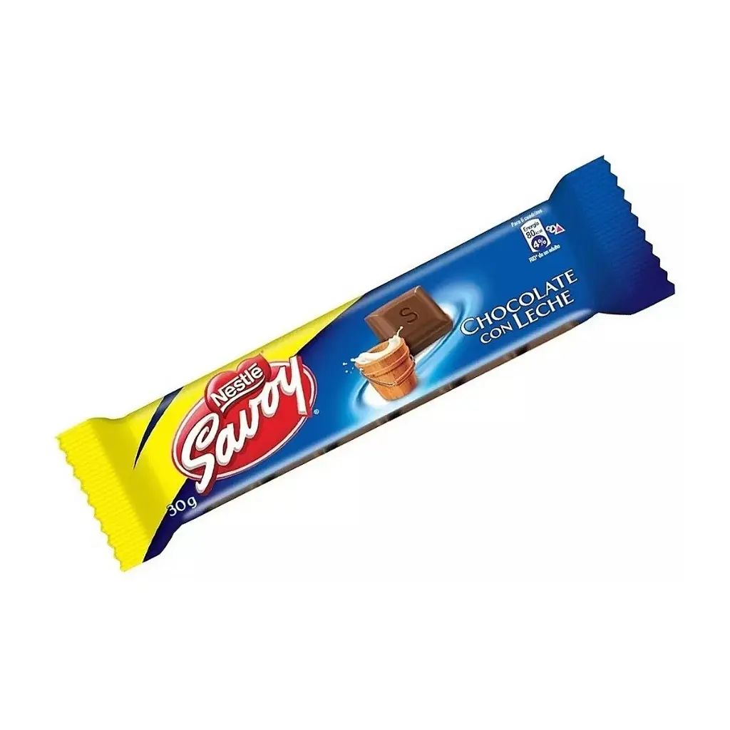 CHS001 CHOCOLATE DE LECHE SAVOY 30 GR X12