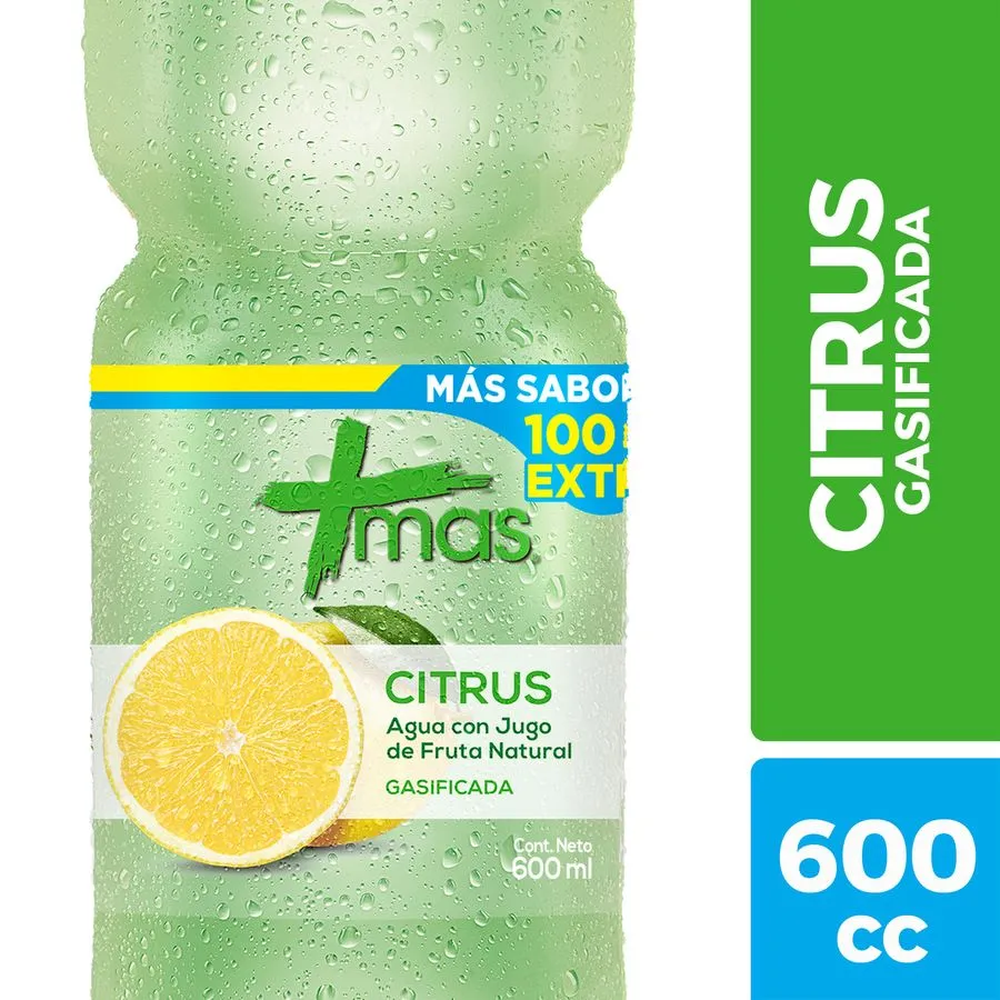Agua Mas Citrus-Gas 600ml