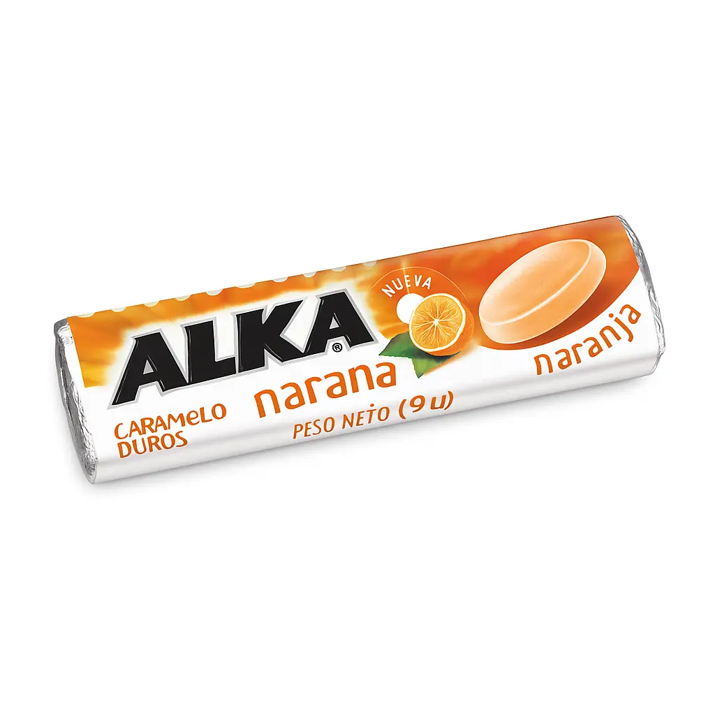 🍊 Caramelos Alka Naranja – 29 g (9 unidades)