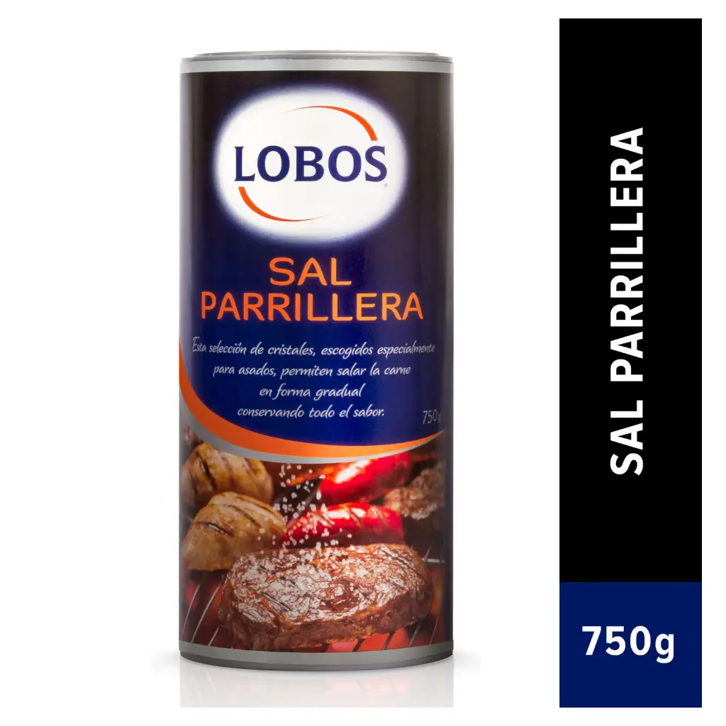Sal Parrillera Lobos Yodada Frasco 750 g