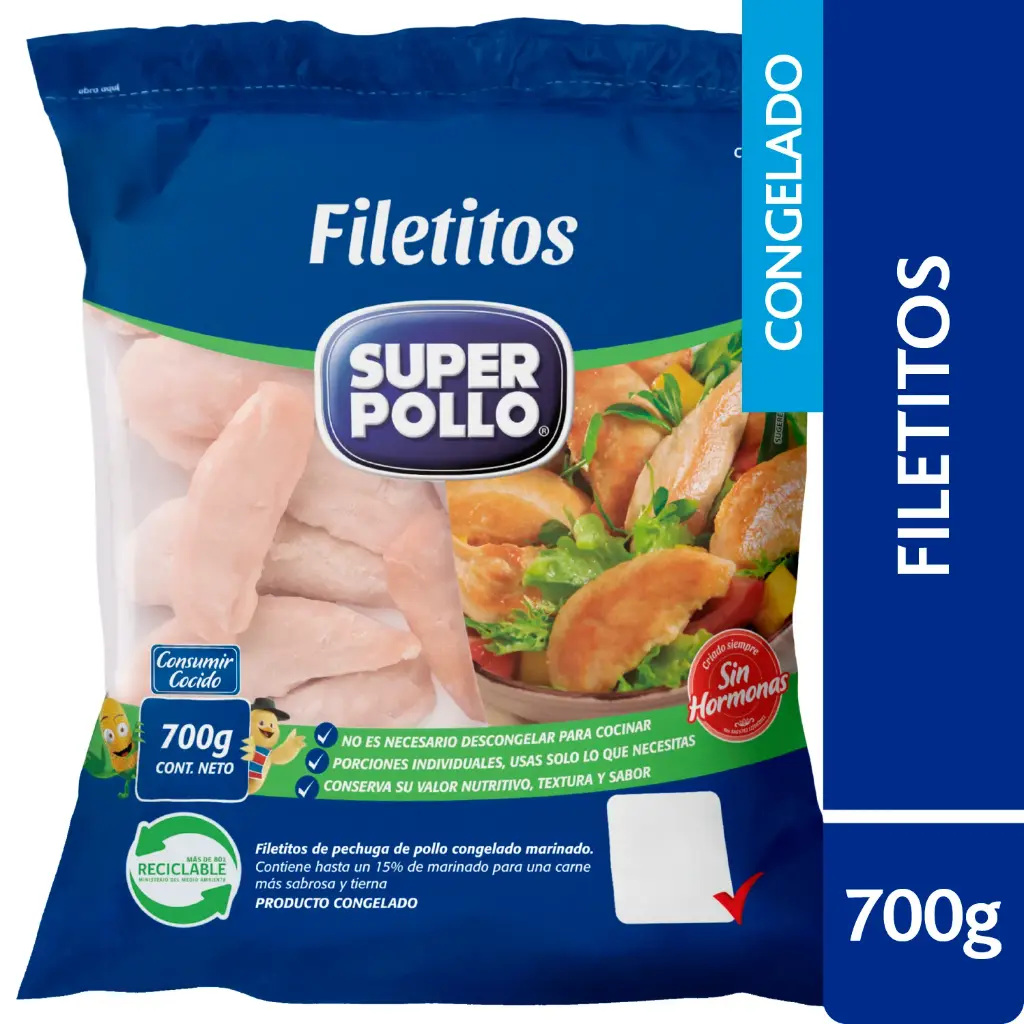 Filetitos de Pechuga Congelado 700 g 