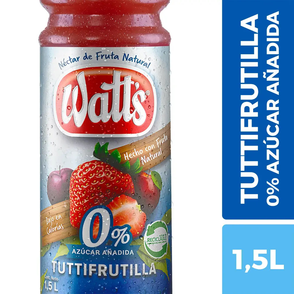 Néctar Watt's Tutti Frutilla 0% Azúcar Añadida 1.5 L 