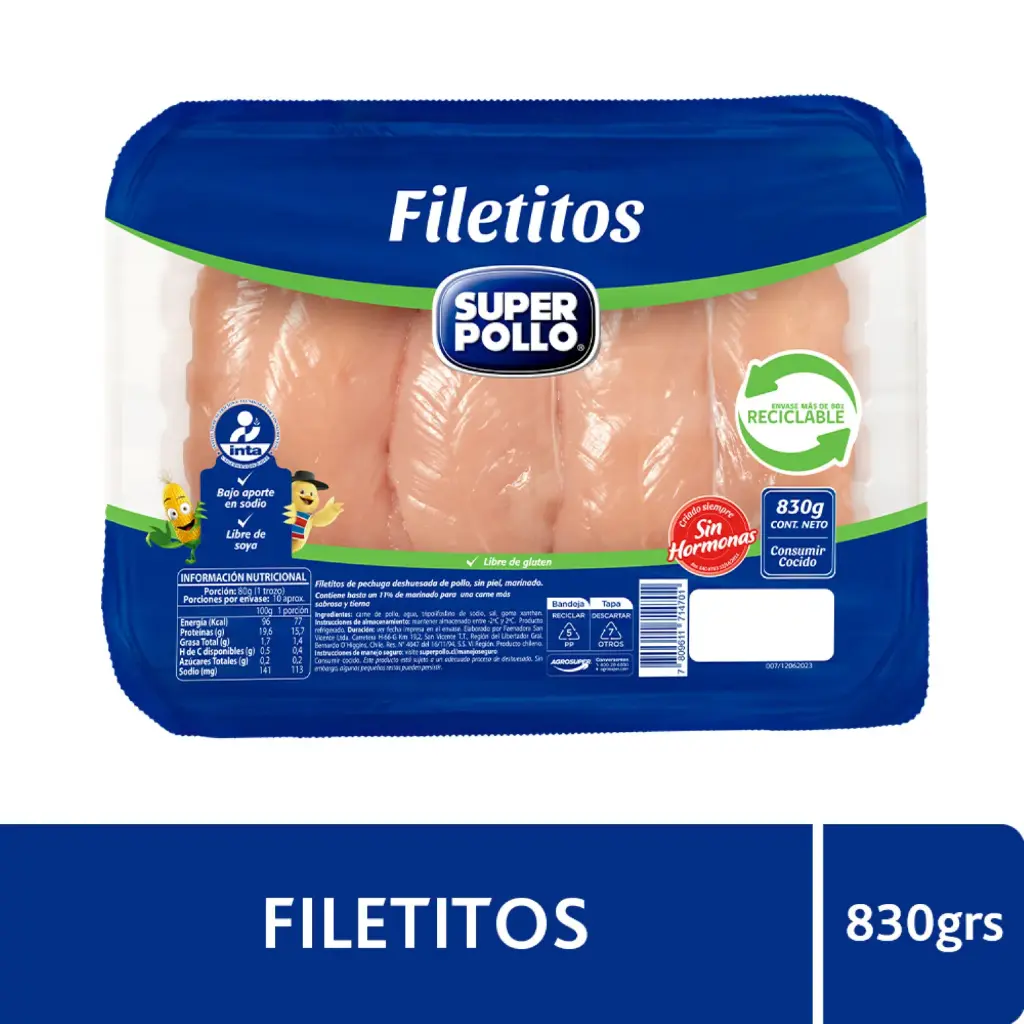 Filetitos de Pollo 830 g 