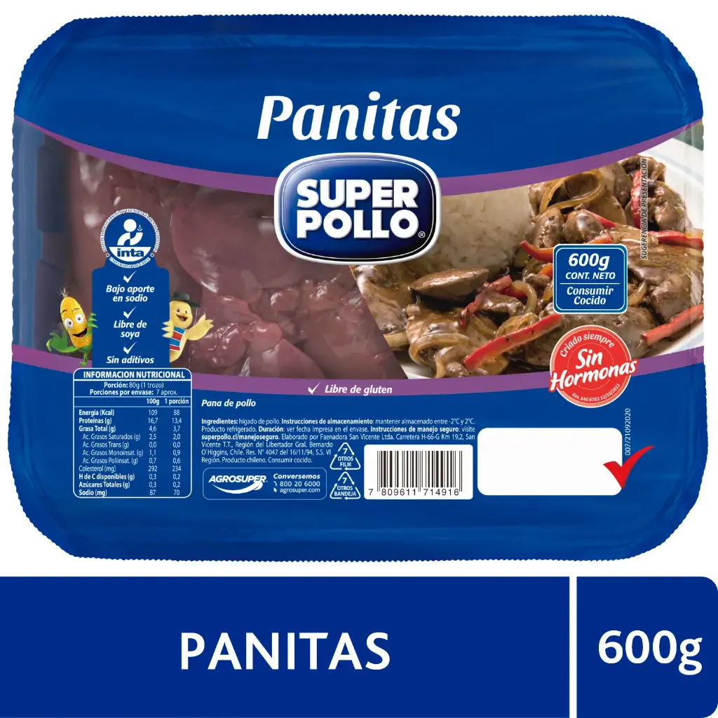 Pana de Pollo 600 g  (Pollo)