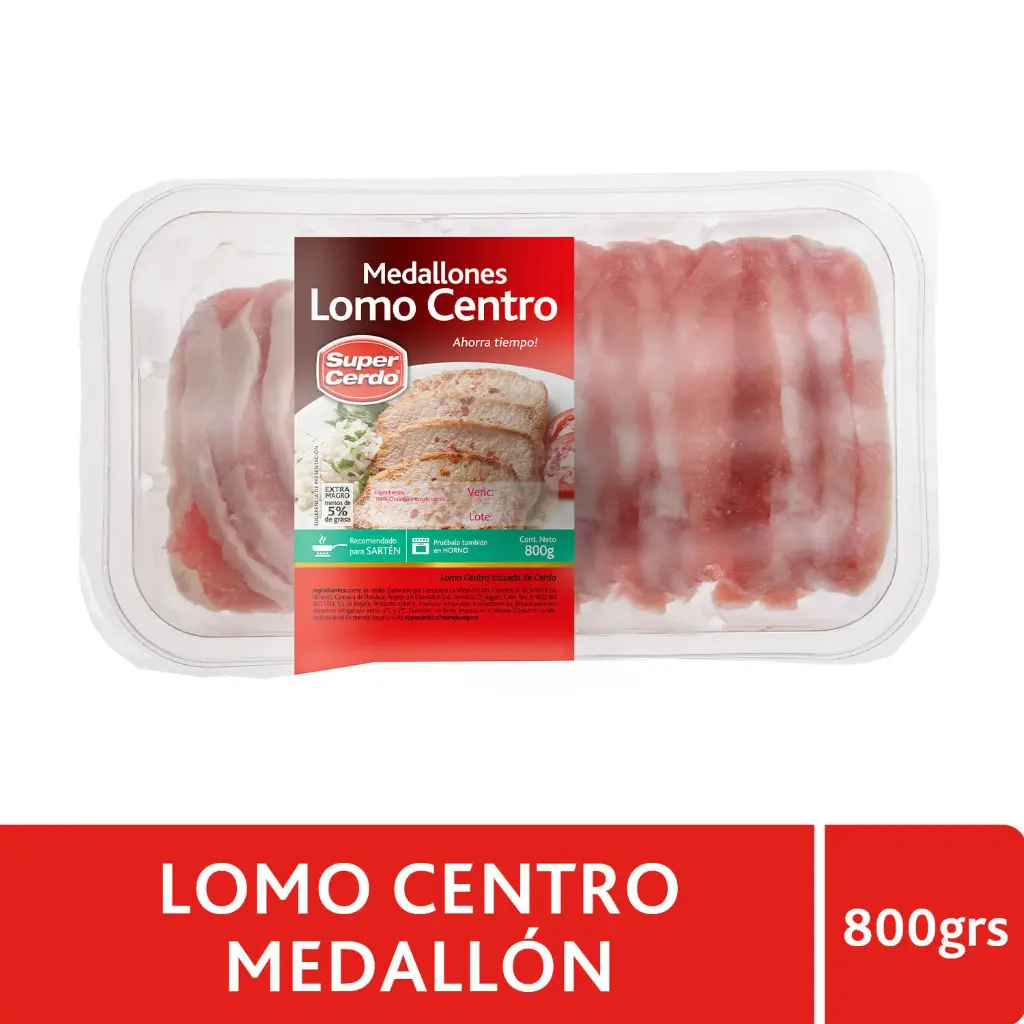 Lomo Centro Medallon Cerdo Super Cerdo 800 g 