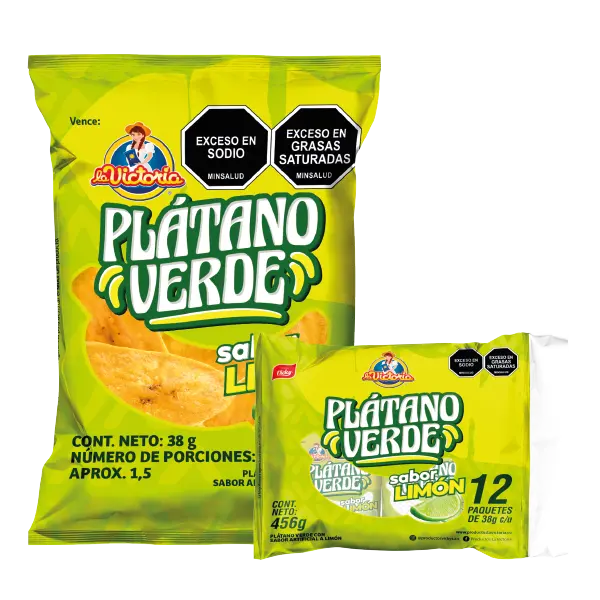 Plátano Verde Sabor a Limón La Victoria 38 gr