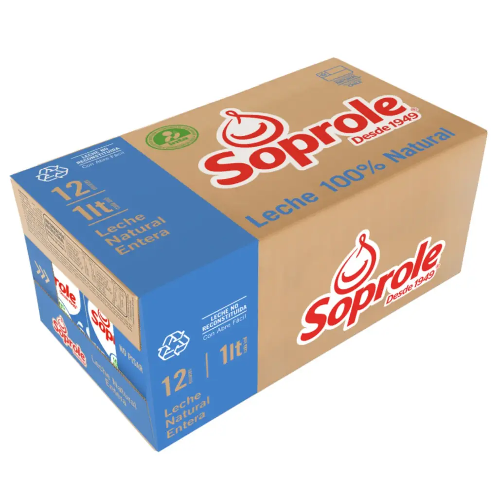 Leche Soprole Entera Natural Caja 12 L