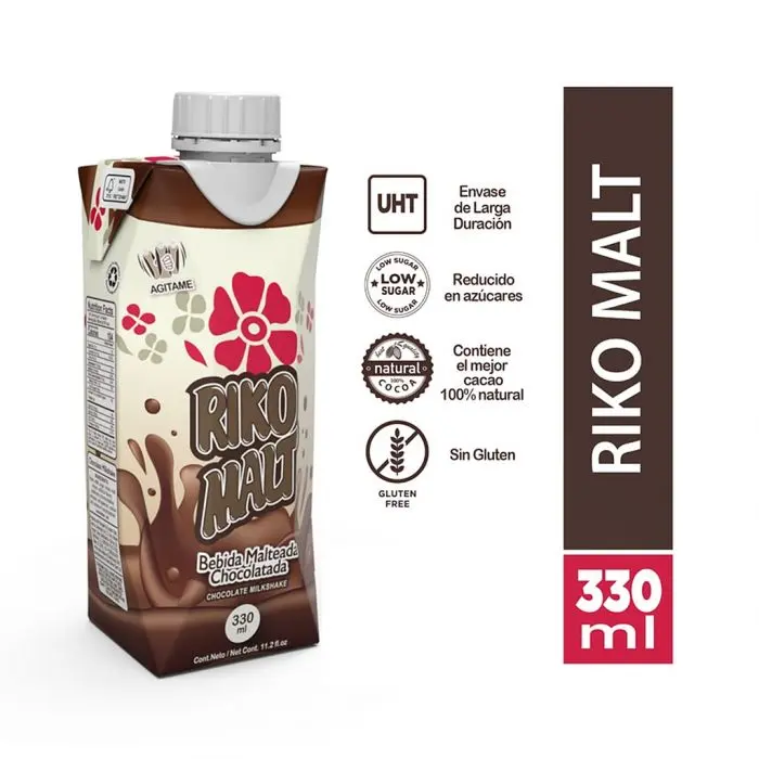 🍫Rikomalt Bebida Malteada Chocolatada – 330 ml