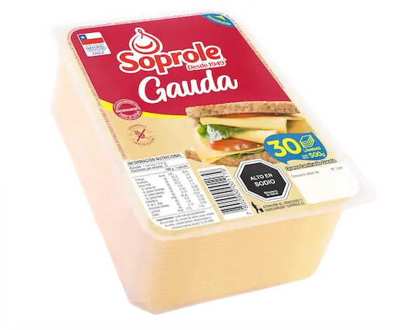 [P002617-001] 🧀 Queso Gauda Laminado Soprole – 500 g