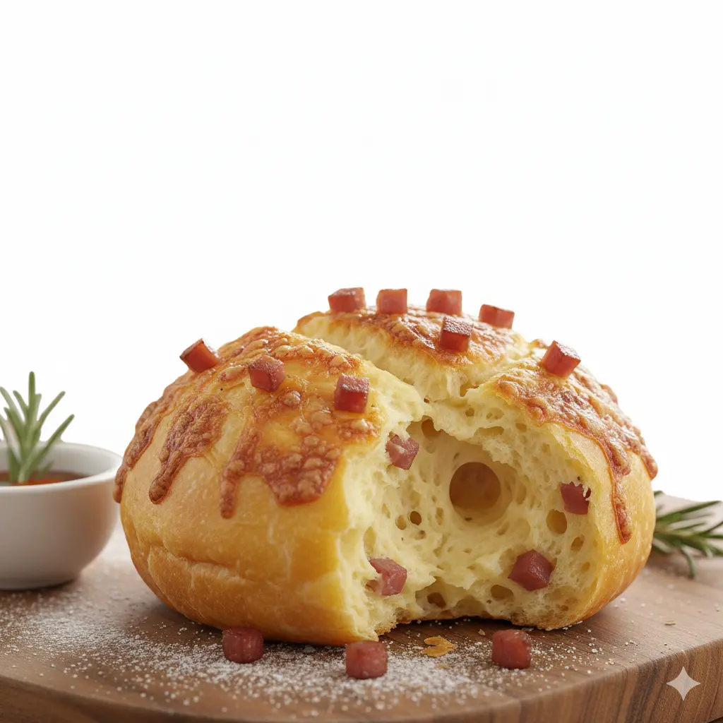 [P7171] 🧀🥓 Pan de Queso Palmita & Jamón (Junior)