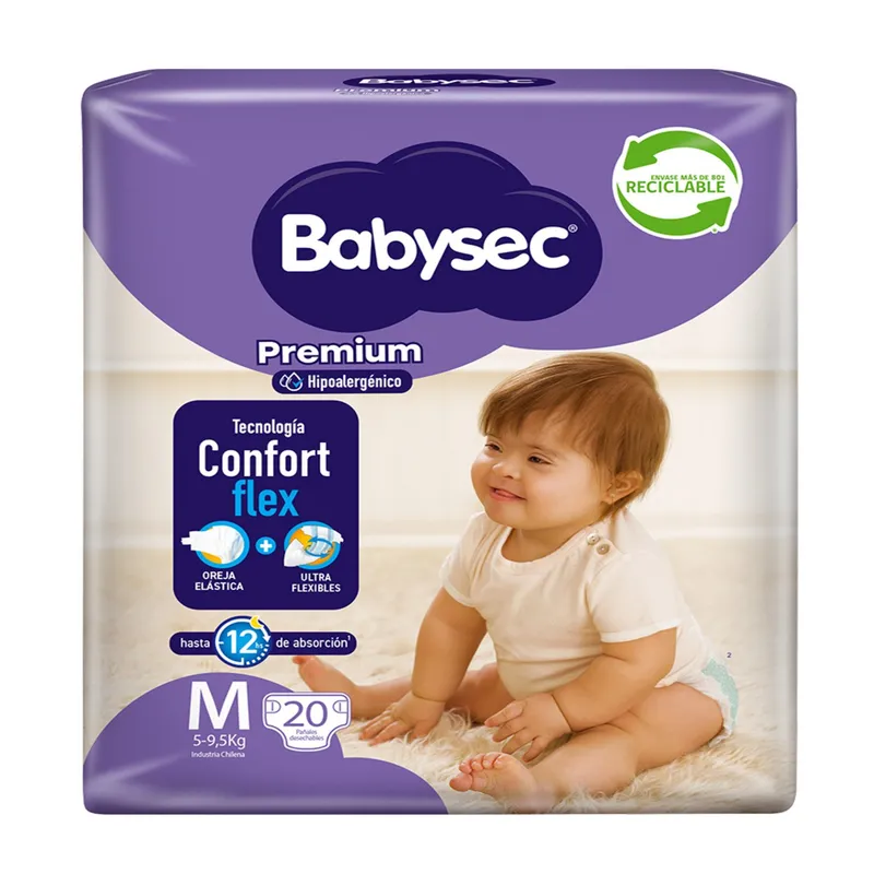 Babysec Premium Pañales Desechables Talla M (20 Unidades) 