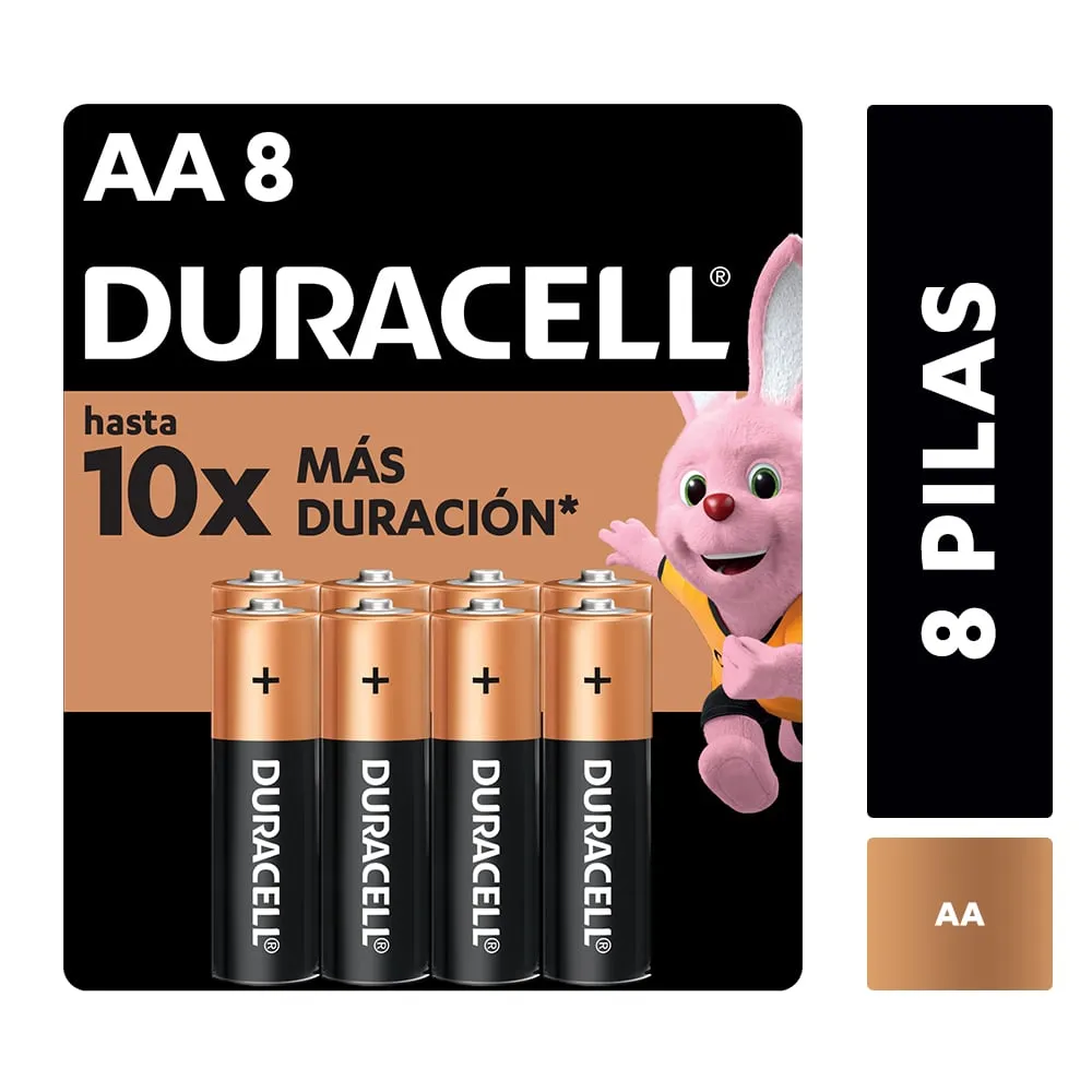 [P20001] Duracell Pila Alcalina AAA – Pack 8 Unidades