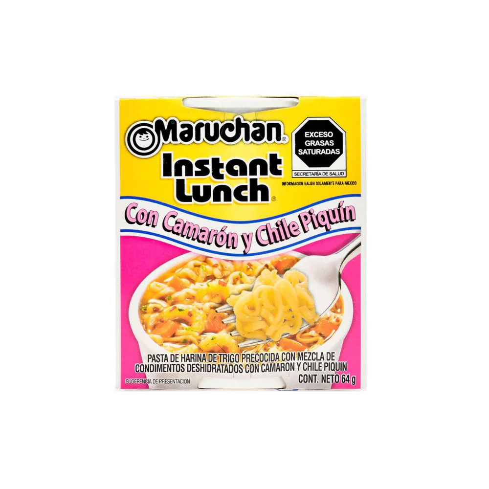 🍜 Maruchan Sopa Instantánea Sabor Camarón y Chile 64 g