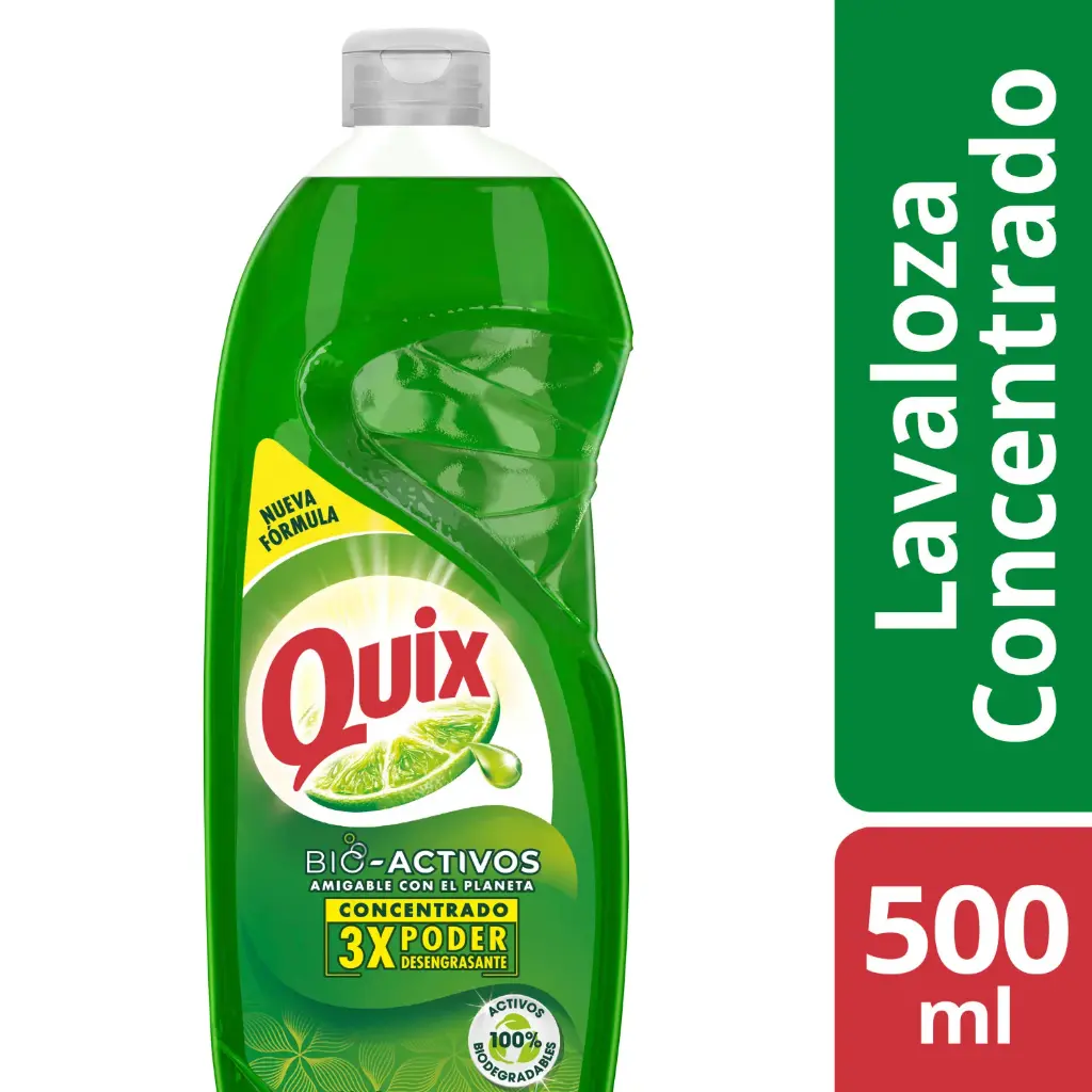 🧽 Quix Lavalozas Bio-Activos Concentrado Limón 500 ml